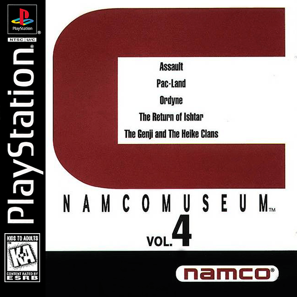 Namco Museum Vol. 4 box art for Playstation